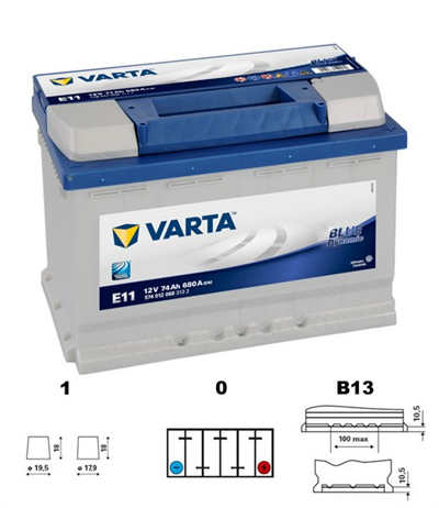 Baterie VARTA Blue dynamic - 74Ah