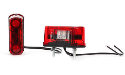 Osvětlení SPZ 12/24V LED, červené, W52