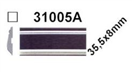 482-31005A Samolepící lišta černá, 2x chromovaný proužek, 5m, 35x8mm, 31005A