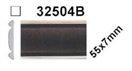 482-32504B Samolepící lišta černá,2x chromovaný proužek, 5m, 55x7mm, 32504B/5