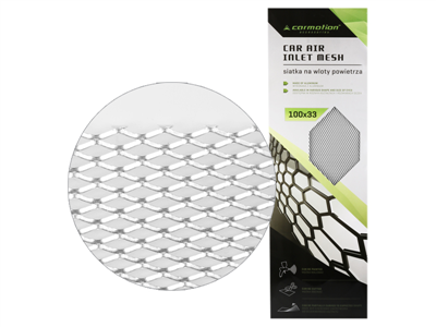 Hliníková mřížka (Tahokov) rozměr 1000x330 mm, stříbrný oko 7x12mm, 86754