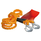 DL12 Tažné lano 3t (s karabinami, žluté)