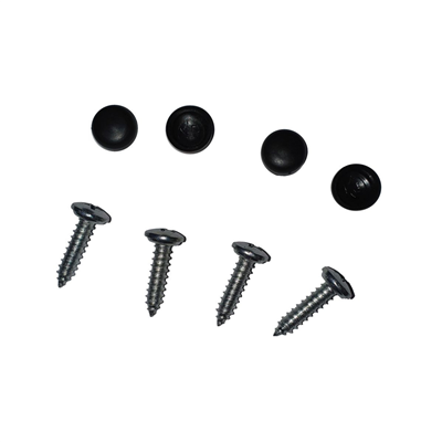 Šroubek na SPZ s plastovým krytem (černý)