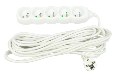 kabel prodlužovací 5 zásuvek, délka 3 m