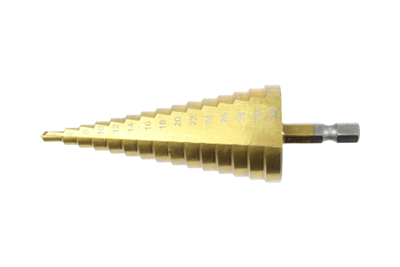 vrták stupňovitý HSS-TiN, průměr 4,0 - 32,0 mm