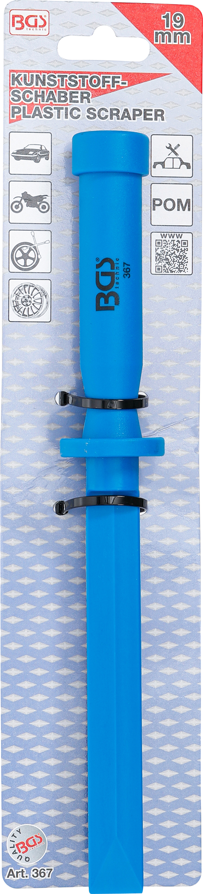Šábr plastový na odstranění lepených závaží a lišt, čepel 19 mm - BGS 367
