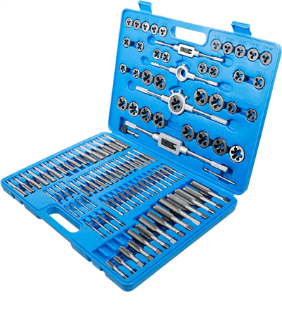 Sada palcových i metrických závitníků a oček, 110 ks - BGS 900