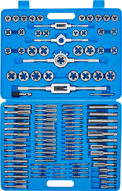 Sada palcových i metrických závitníků a oček, 110 ks - BGS 900