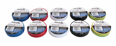 Izolační pásky elektrikářské 12 mm x 10 m, různé barvy, 10 ks