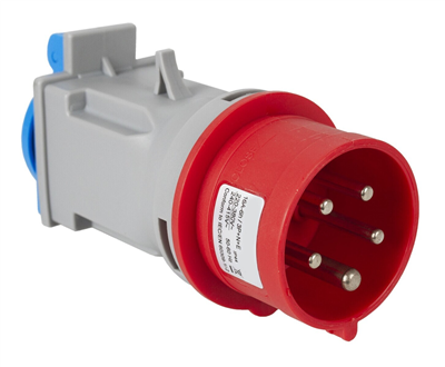 Redukce do zásuvky z 380 V na 230 V, ochrana IP44