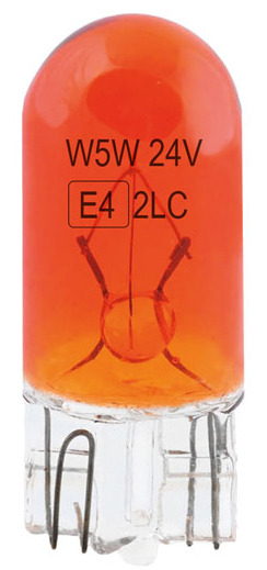 Halogénové žárovky WY5W T10 5W W2.1x9.5d AMBER 24V 10ks