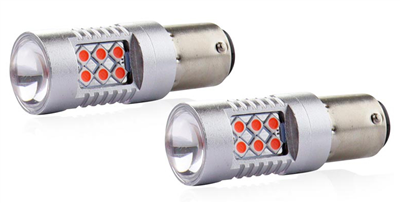 LED žárovky CANBUS 3030 24SMD 1157 BAY15D PR21/5W Red 12V/24V