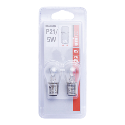 ŽÁROVKA 12 V, P21/5W, 21/5 W, VYOSENÉ BOČNÍ KONTAKTY (2 ks)
