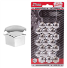 G21300(MS08) Sada krytek pro šrouby kol 17 mm - chromové