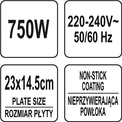 Gril na panini 750 W