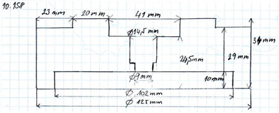 Gumová podložka zvedáku 125x34 mm, kulatá 10.158