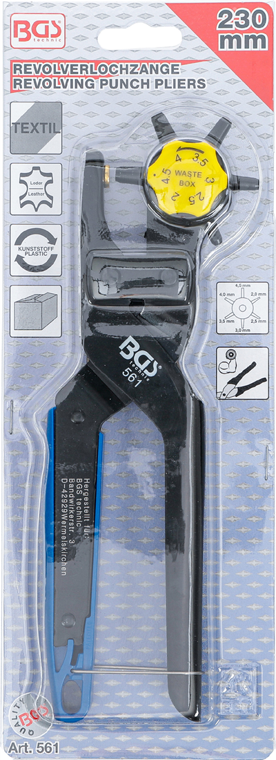 Děrovací kleště 2-4,5 mm, revolverová hlava - BGS 561