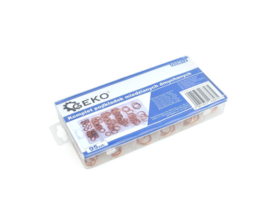 Těsnící kroužky měděné, 8,4-20,2 mm, sada 95 ks