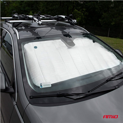 Clona na přední sklo stříbrná - 130x60 cm