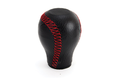 Hlavice řadicí páky kožená obyčejná červené nitě