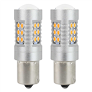 Amio 02580 Żarówki LED CANBUS 3030 24SMD 1156 BAU15S PY21W Amber 12V/24V