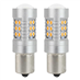Żarówki LED CANBUS 3030 24SMD 1156 BAU15S PY21W Amber 12V/24V