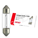 Amio 02555 Halogenová žárovka C10W Festoon 31mm 12V 10ks