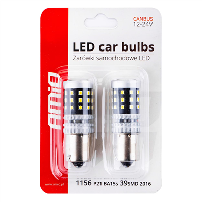 LED CANBUS 2016 39SMD 1156 BA15S P21W R10W R5W White 12V/24V
