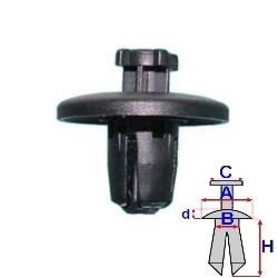 Příchytka plastového nadkolí