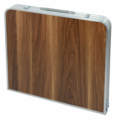 Stůl kempingový skládací DOUBLE teleskop. hnědý CATTARA