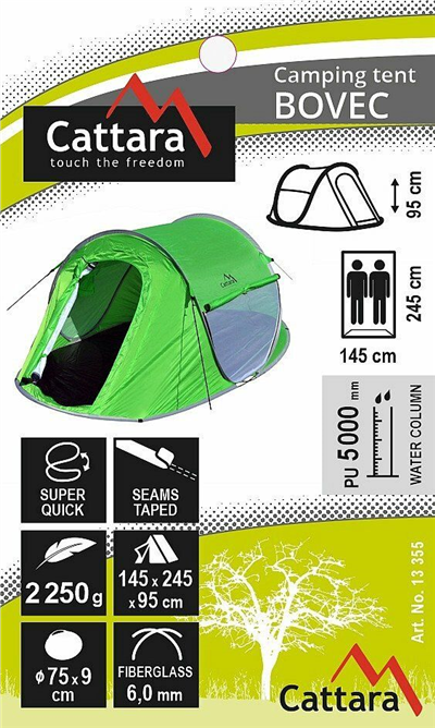 Stan BOVEC pro 2 osoby 245x145x95cm PU5000mm CATTARA