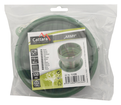 Silikonová skládací miska ARMY 950ml CATTARA