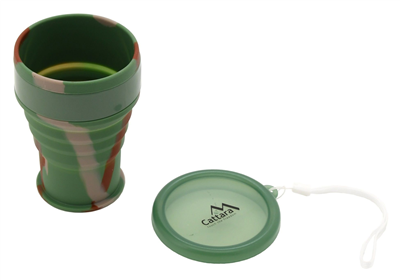 Silikonový skládací kelímek ARMY 350ml CATTARA