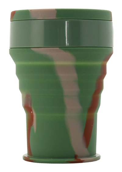 Silikonový skládací kelímek ARMY 350ml CATTARA