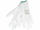 Extol EX8856631 Rukavice z polyesteru polomáčené v PU, bílé, velikost 9 EXTOL-PREMIUM