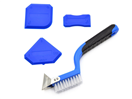 GEKO G30143 Silikonová stěrka s kartáčem, sada 4ks GEKO