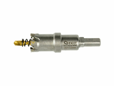 Korunkový vrták do kovu TCT, 22mm GEKO