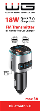 5701547 FM Transmitter s rychlonabíjením