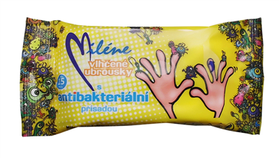 Toaletní ubrousky s antibakteriální přísadou 15 ks