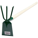 144730 Motyčka plochá 3 zubá, s násadou 100 cm, FED