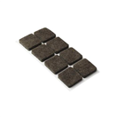 Walteco 148278 Podložky filcové 30 x 30 mm, samolepící, hnědé, 32 ks