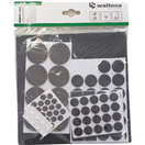 Walteco 148293 Sada filcových, EVA podložek a tlumičů dvířek, černá, 99 ks