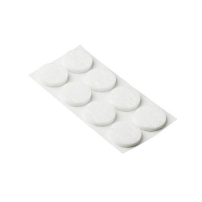 Podložky filcové O 30 mm, samolepící, bílé, 32 ks