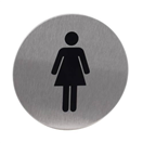 Walteco 148311 Znak rozlišovací WC-ženy, O 75 mm, samolepící, nerez
