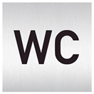 Walteco 148318 Znak rozlišovací WC, 60 x 60 mm, samolepící, nerez