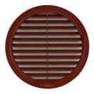 HACO 149231 Mřížka větrací kruhová se síťovinou VM, O 140 mm, hnědá 0404