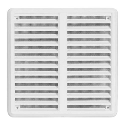 Mřížka větrací - krytka stavitelná se síťovinou VM, 150 x 150 KS, bílá 0311