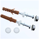 ENPRO 32060168015 Souprava k upevnění WC, 6 x 80 mm, H10 NY, bílá/chrom, ENPRO