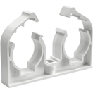 5172K022B Příchytka D 2 x 22 s klipem bílá