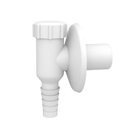 517529 Sifon předstěnový pračkový připojovací s rozetou, bílý